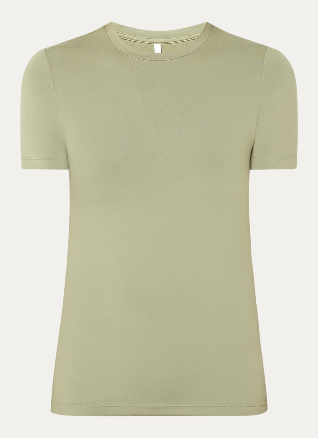 Ninepine T-shirt met ronde hals - voorkant lindegroen