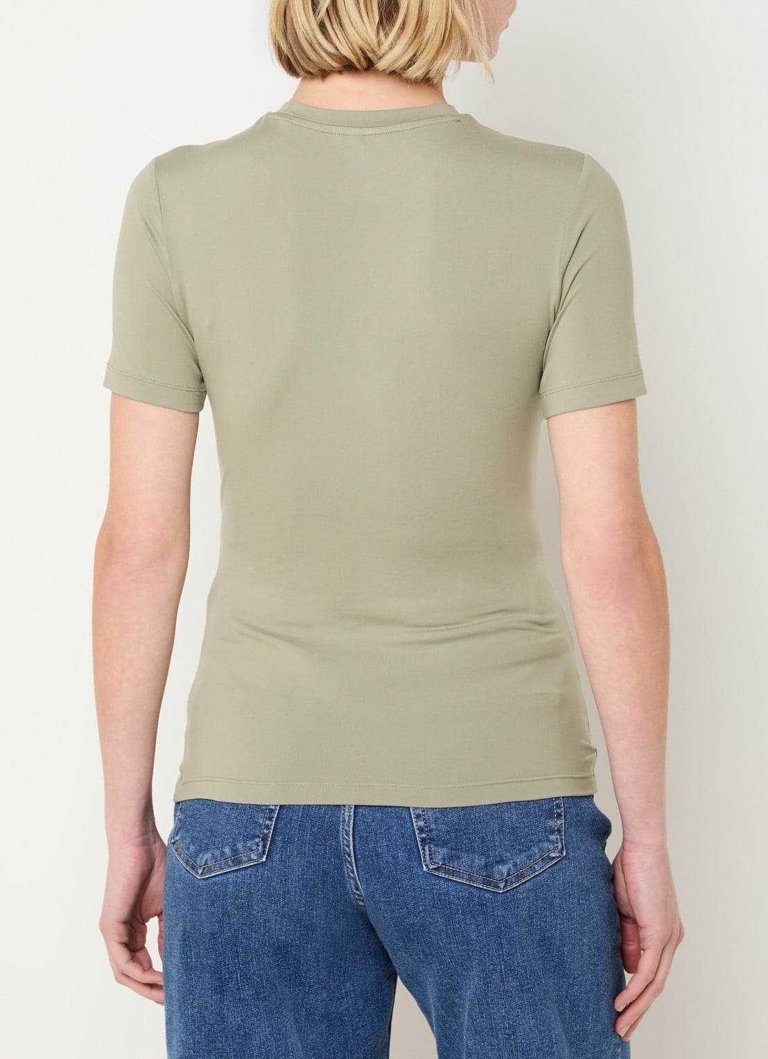 Ninepine T-shirt met ronde hals - voorkant 2 lindegroen