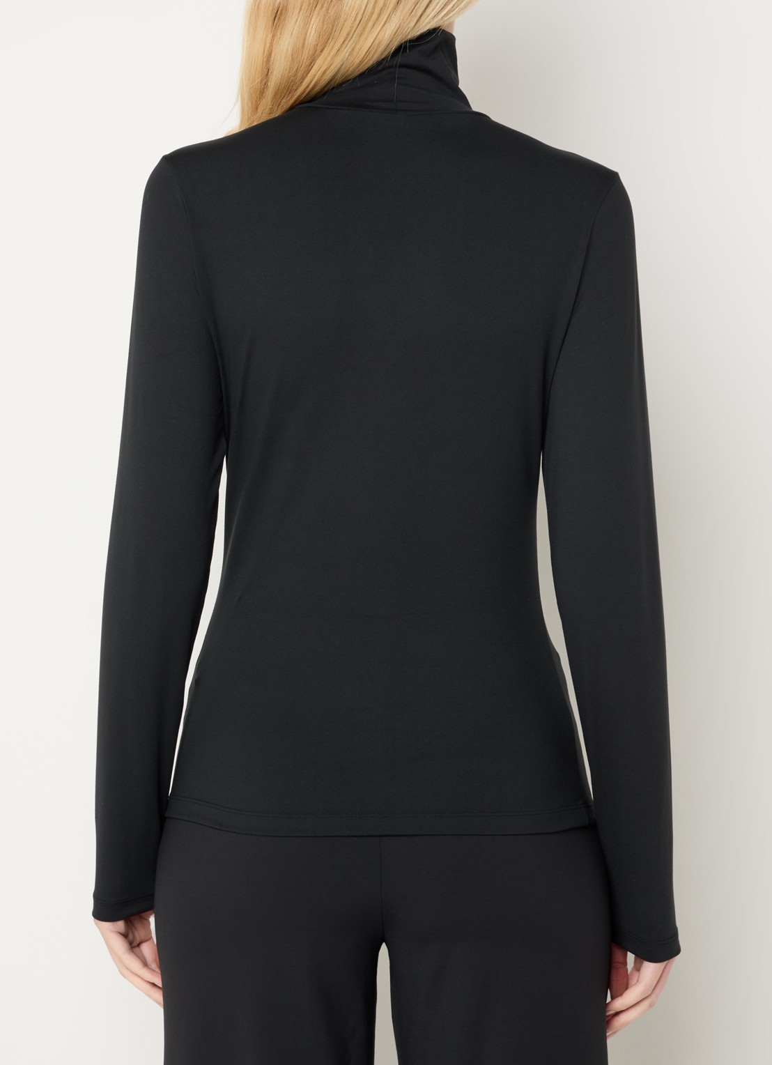 Ninepine Top van jersey met col - achterkant 3 zwart
