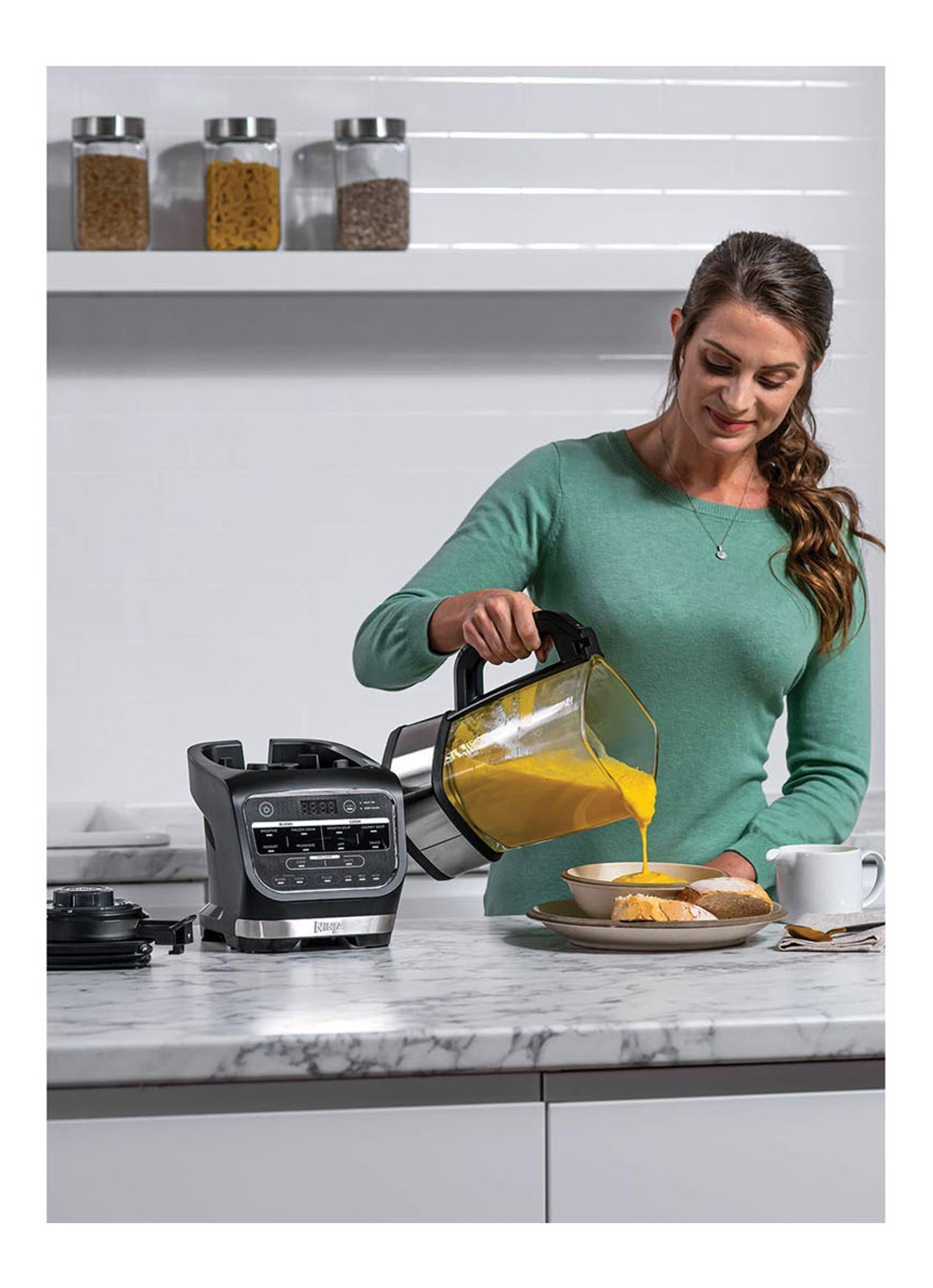 Ninja 2-in-1 soepmaker en blender HB150EU - achterkant 6 zilver