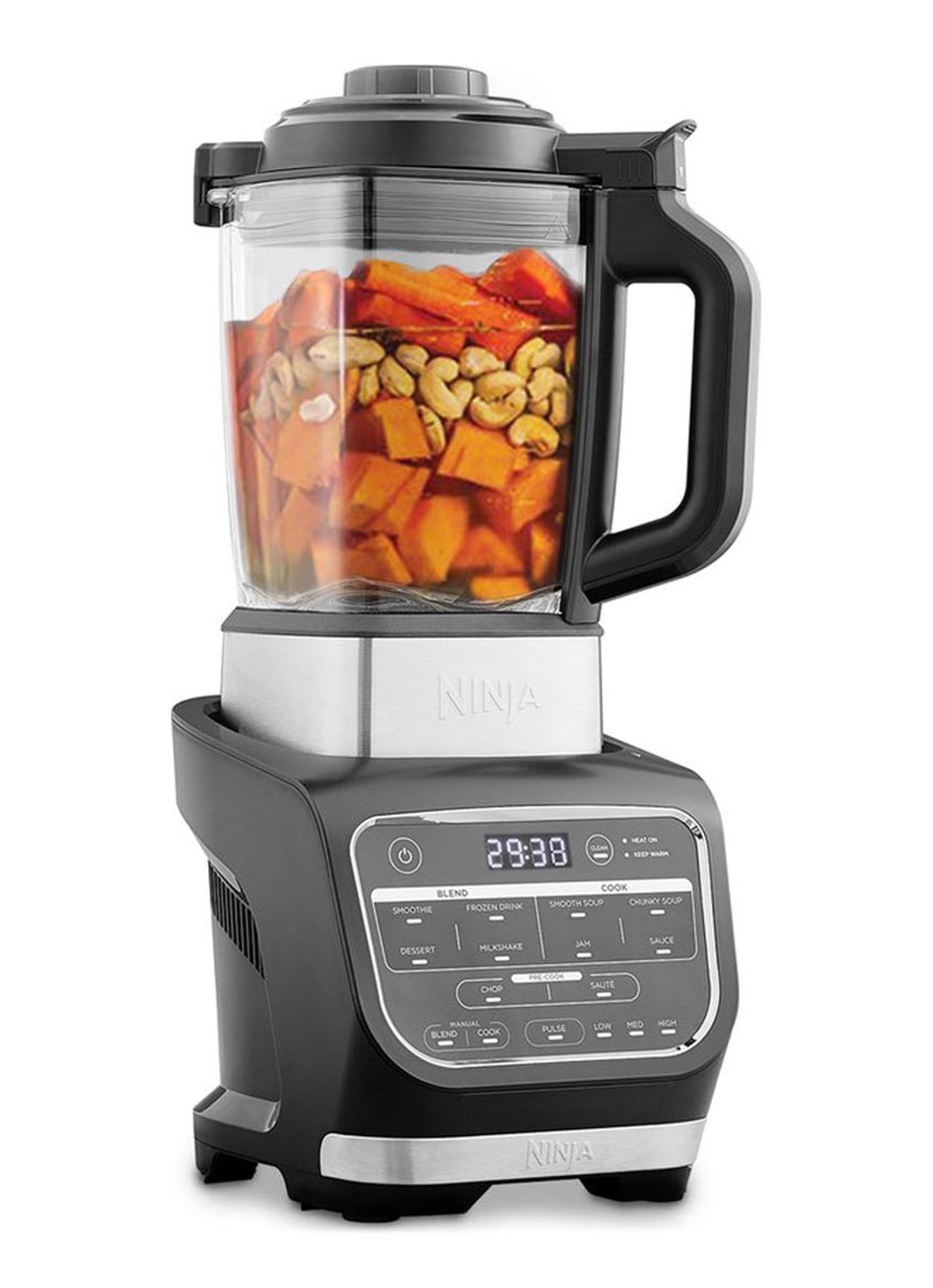Ninja 2-in-1 soepmaker en blender HB150EU - voorkant zilver