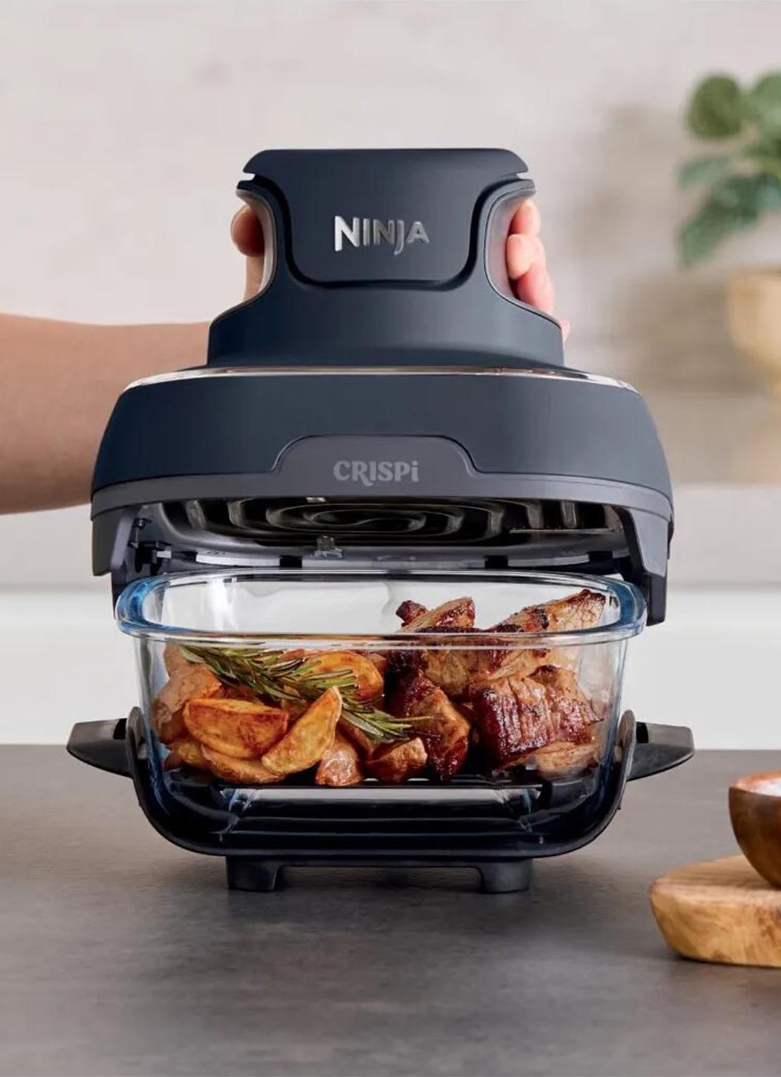 Ninja CRISPi 4-in-1 airfryer - detail 3 antraciet