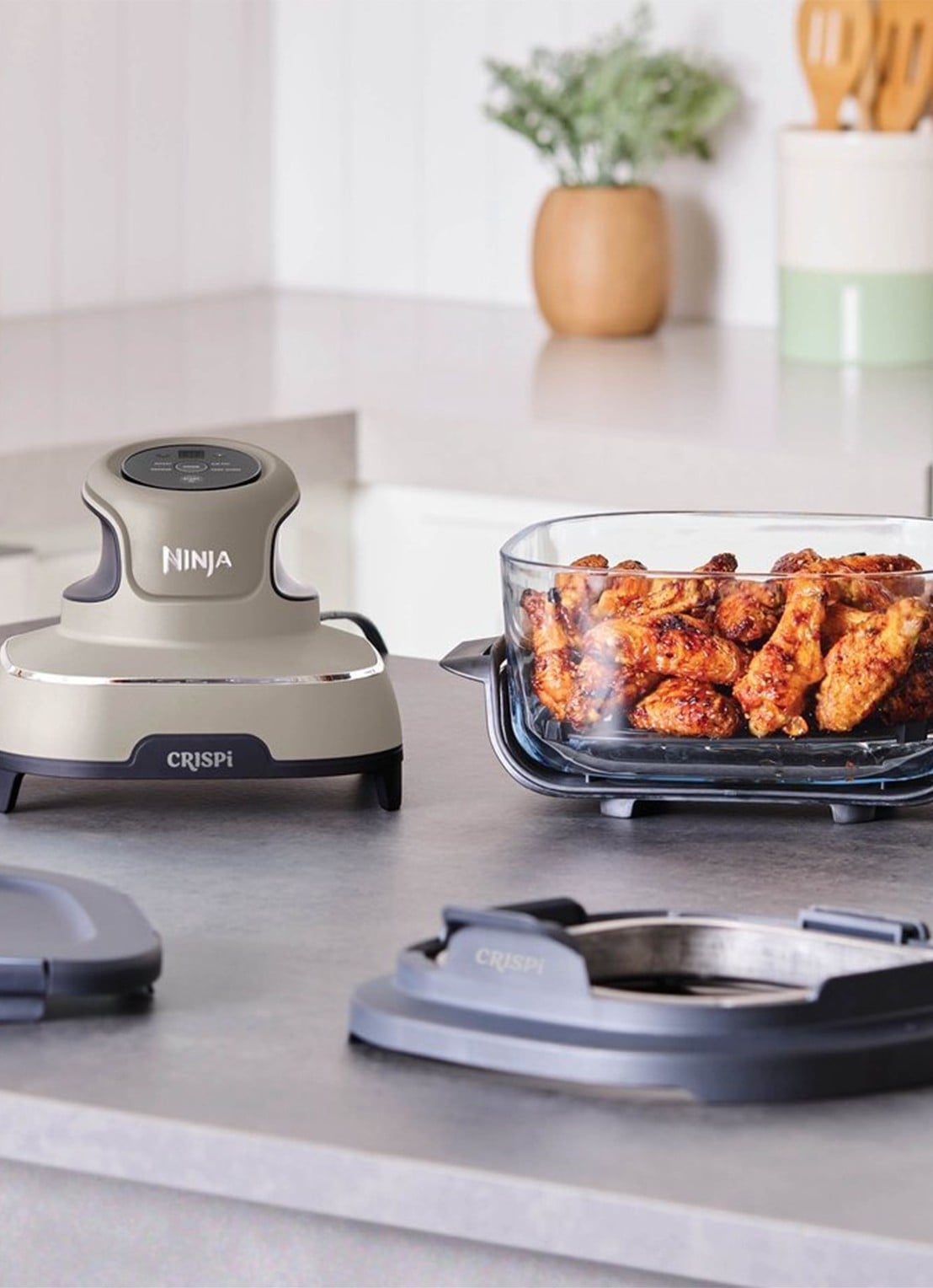 Ninja CRISPi 4-in-1 airfryer - voorkant 2 grijs