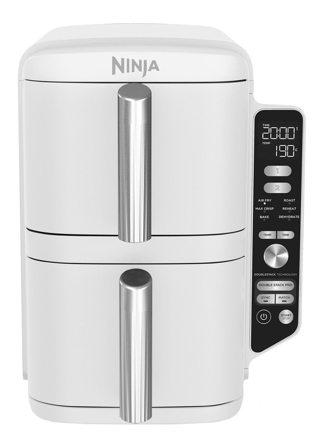 Ninja Double Stack XL airfryer 9,5 liter SL400EUWH - detail wit