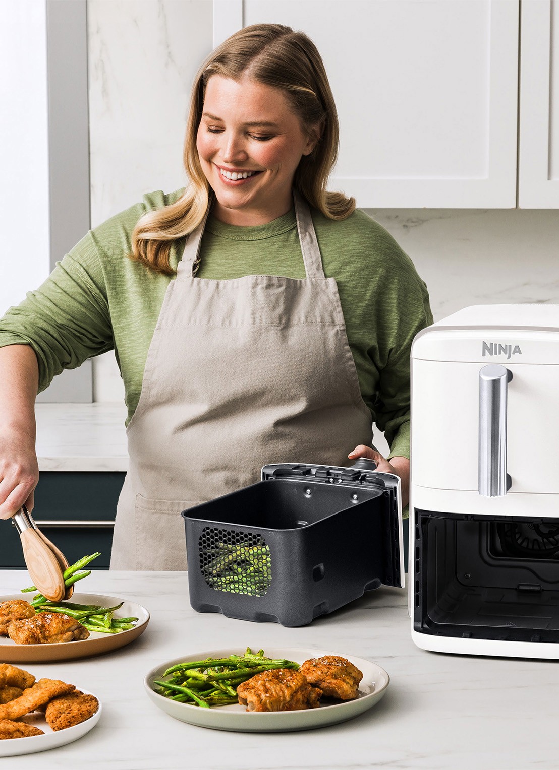 Ninja Double Stack XL airfryer 9,5 liter SL400EUWH - detail 4 wit