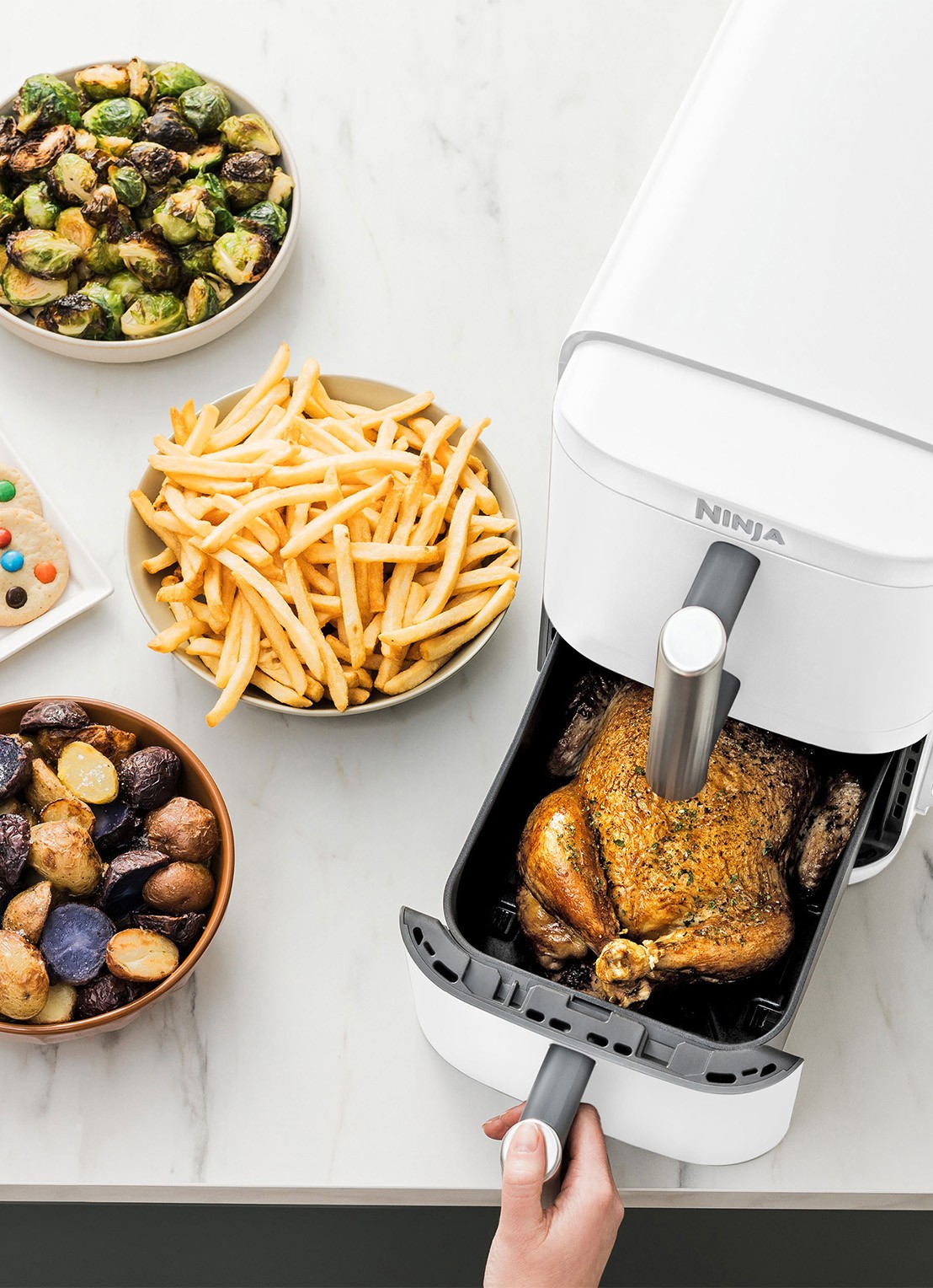 Ninja Double Stack XL airfryer 9,5 liter SL400EUWH - voorkant 7 wit