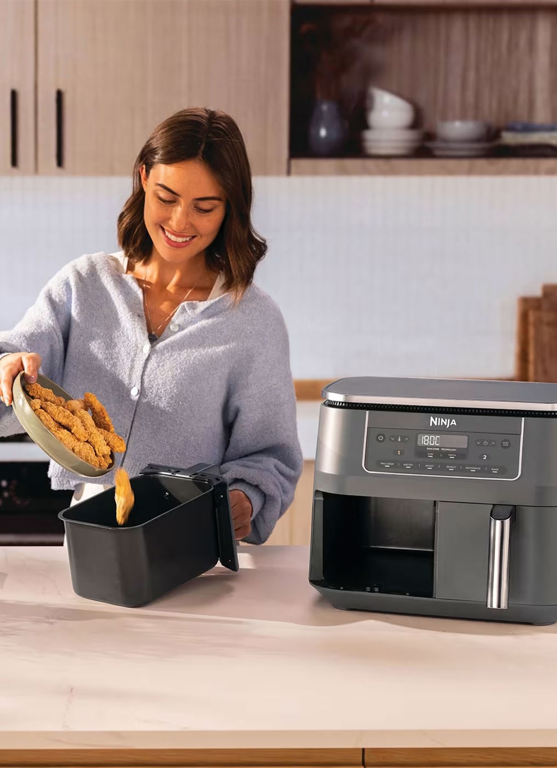 Ninja Dual Zone airfryer 7,6 liter DZ300EU - detail 5 zwart