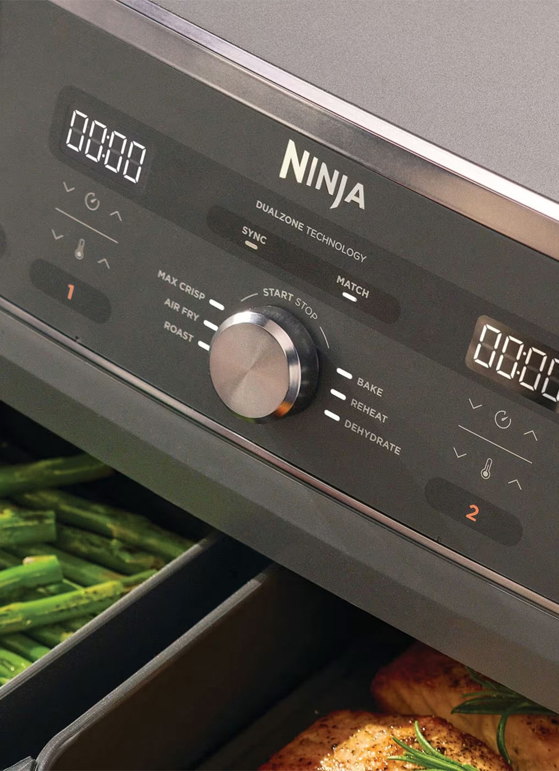 Ninja Dual Zone airfryer 9,5 liter DZ400EU - detail zwart
