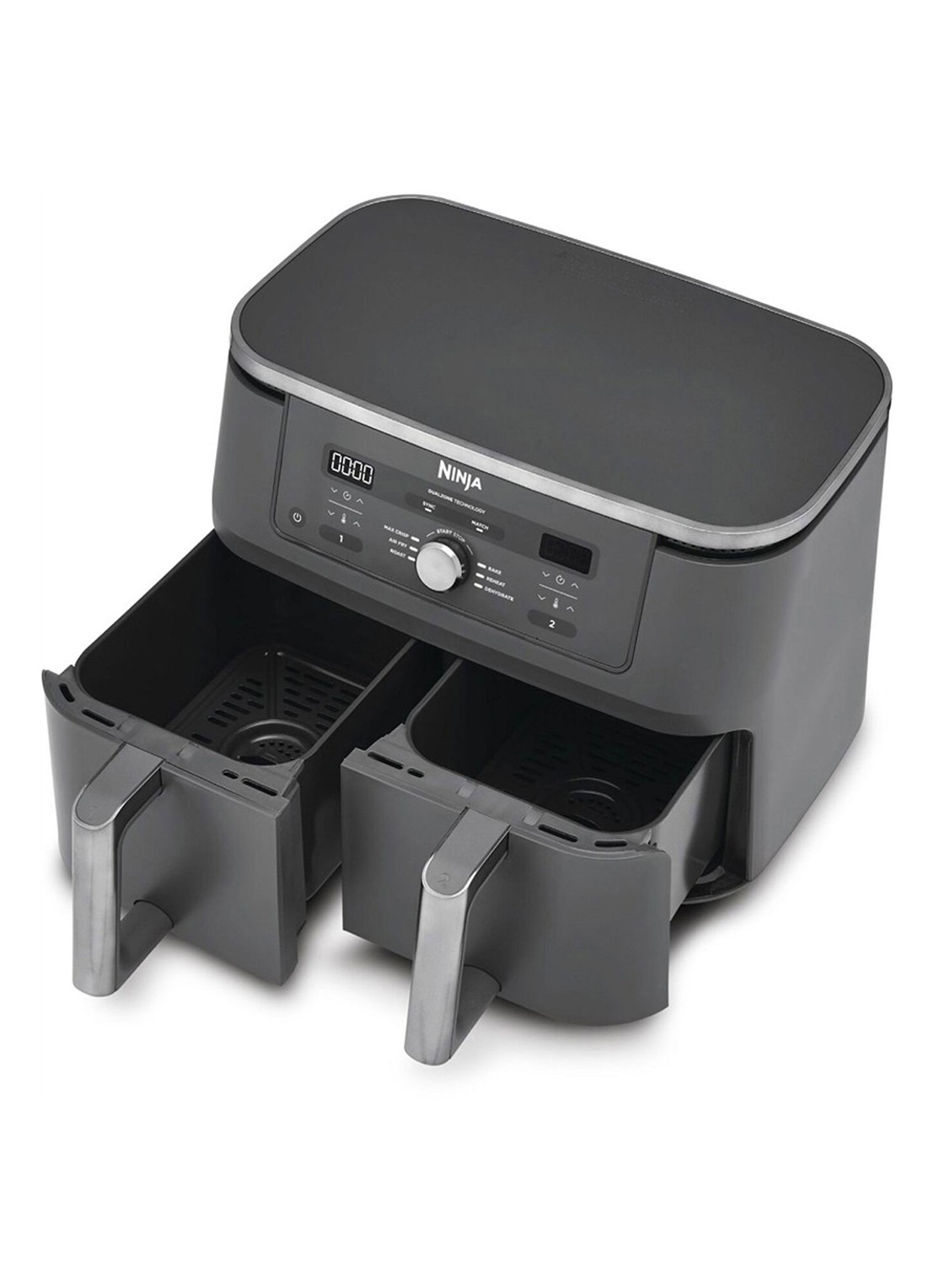 Ninja Dual Zone airfryer 9,5 liter DZ400EU - voorkant 5 zwart