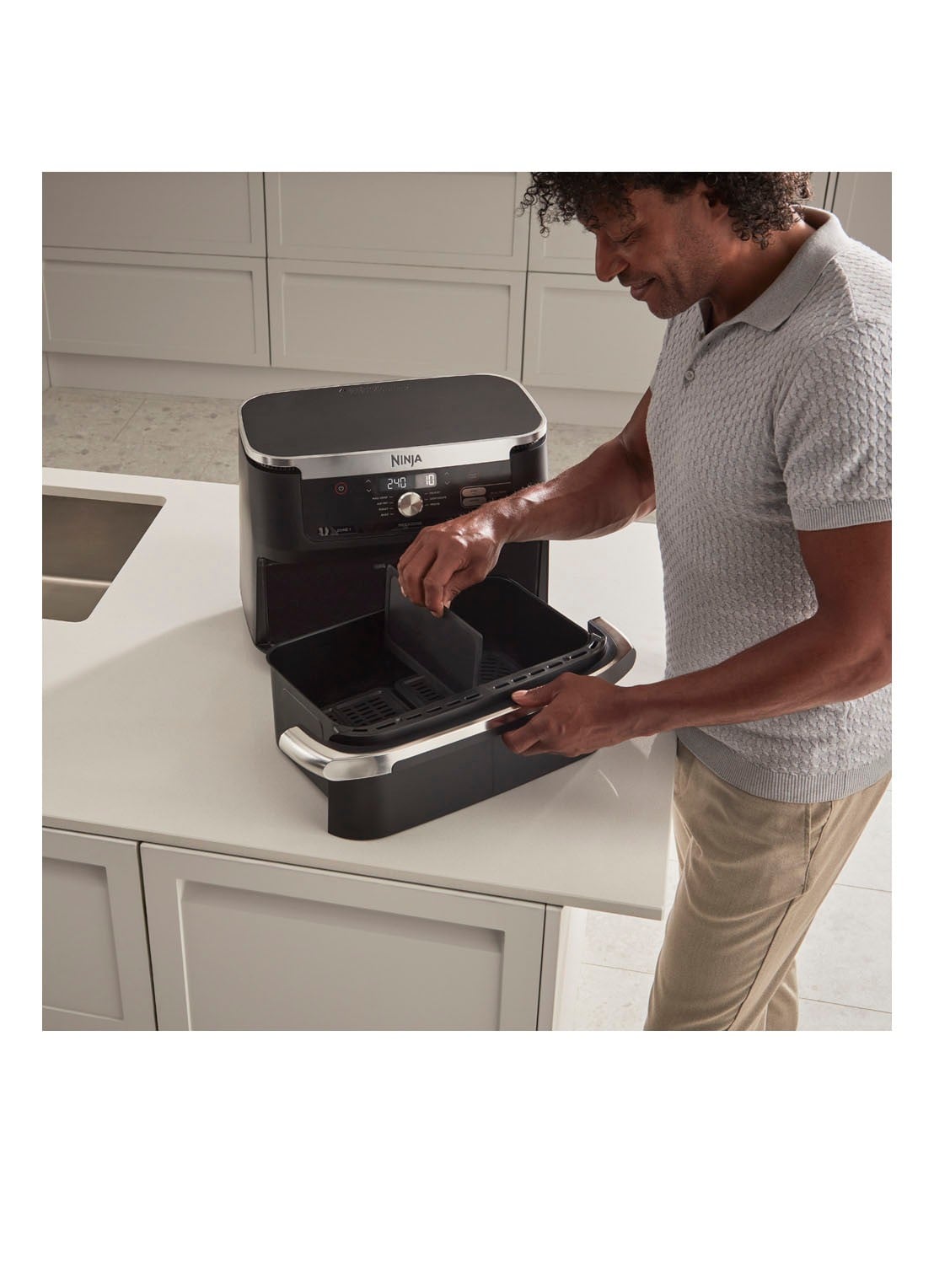 Ninja Flexdrawer dubbele airfryer AF500EU  - detail 4 zwart