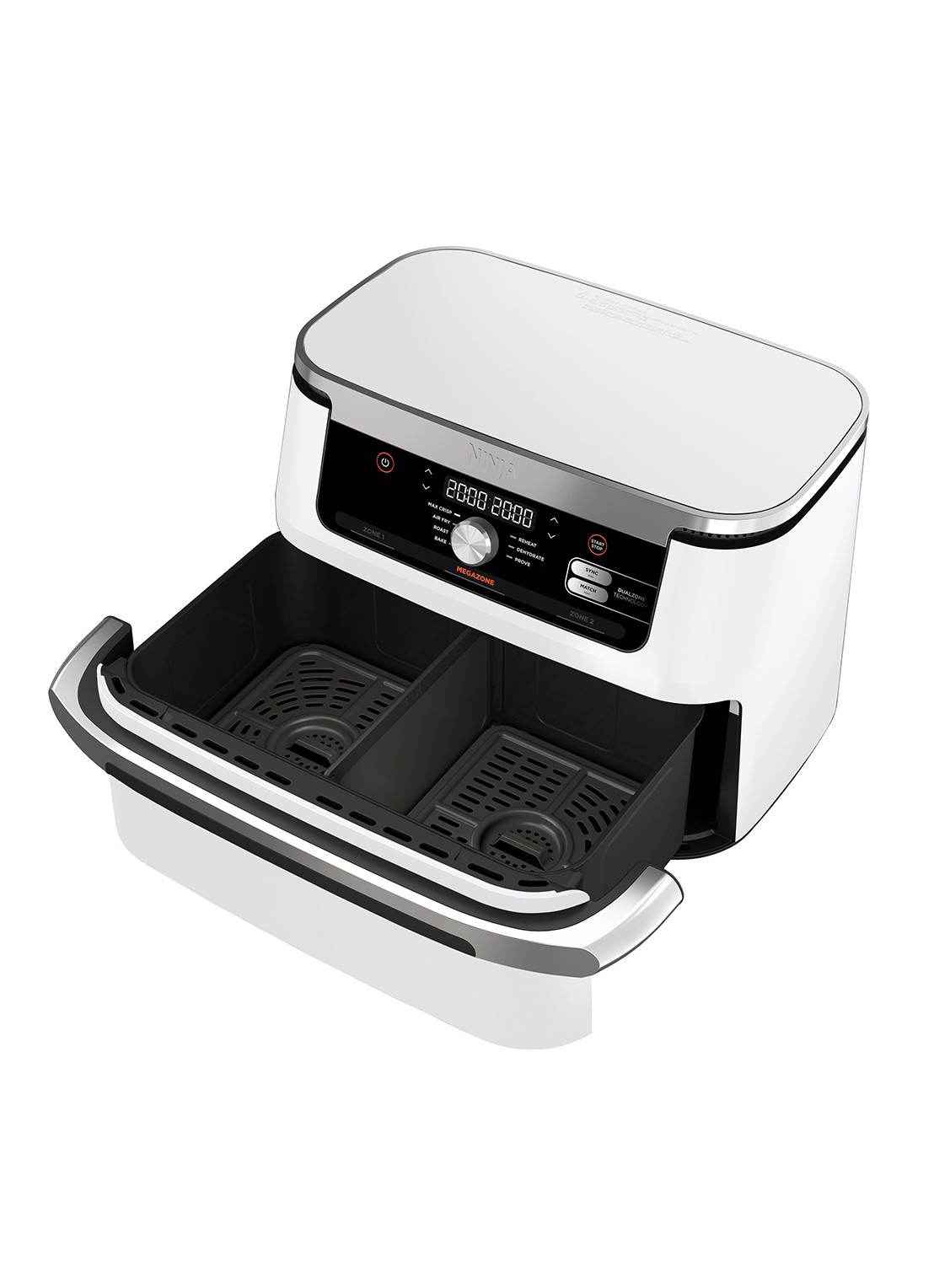 Ninja Foodi Flexdrawer Double airfryer 10,4 liter AF500EUWH - detail wit