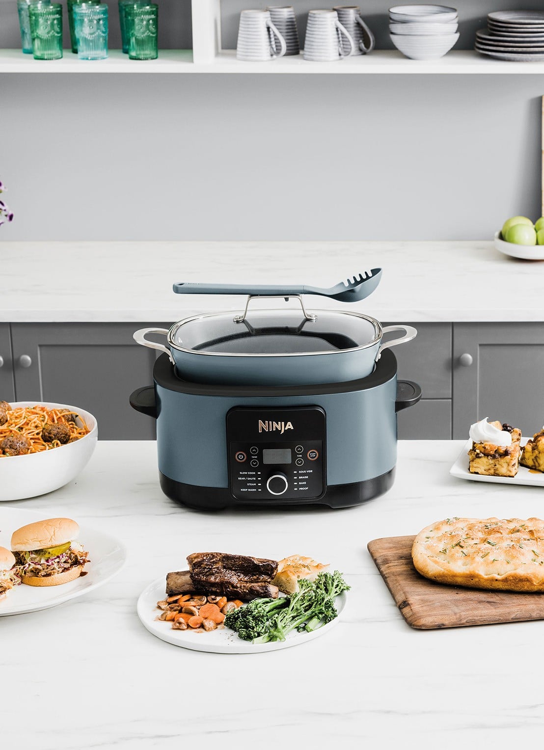 Ninja Foodi PossibleCooker 8-in-1 multicooker 8 liter MC1001EU - voorkant 4 blauw