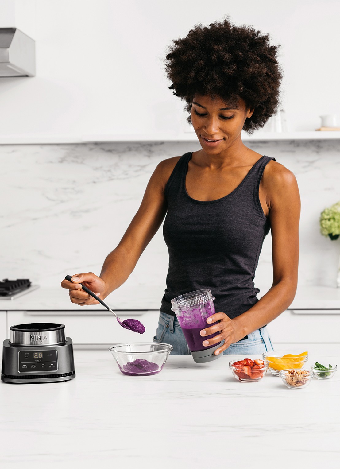 Ninja Foodi Power Nurti blender 2-in-1 CB100EU - detail zilver