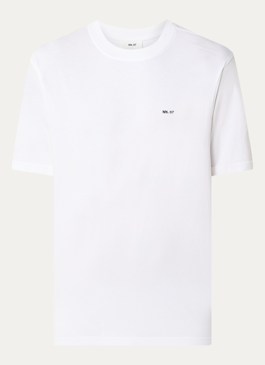 NN.07 Adam T-shirt met logo - voorkant wit