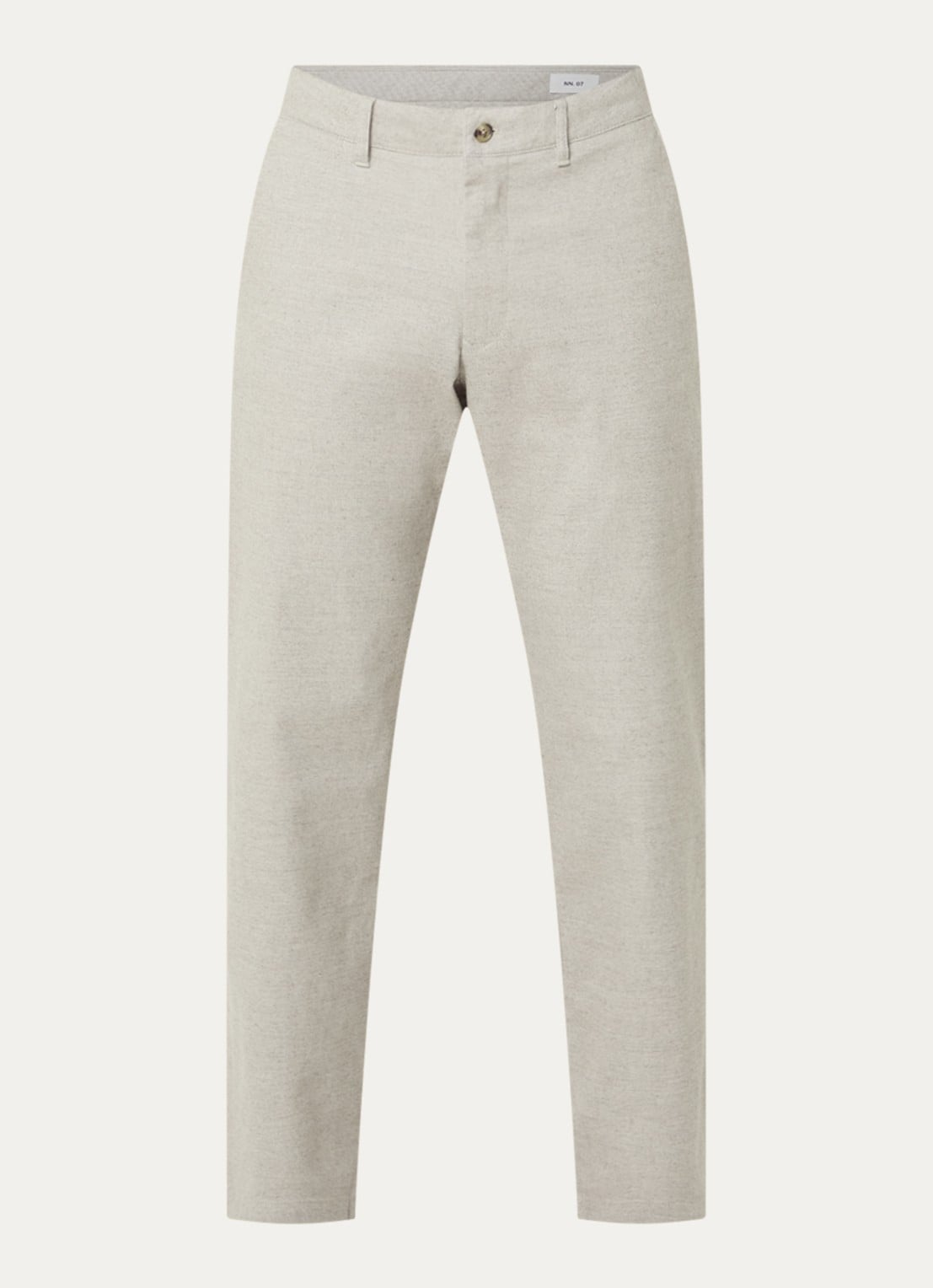 NN.07 Aden slim fit pantalon met steekzakken - voorkant 2 beige