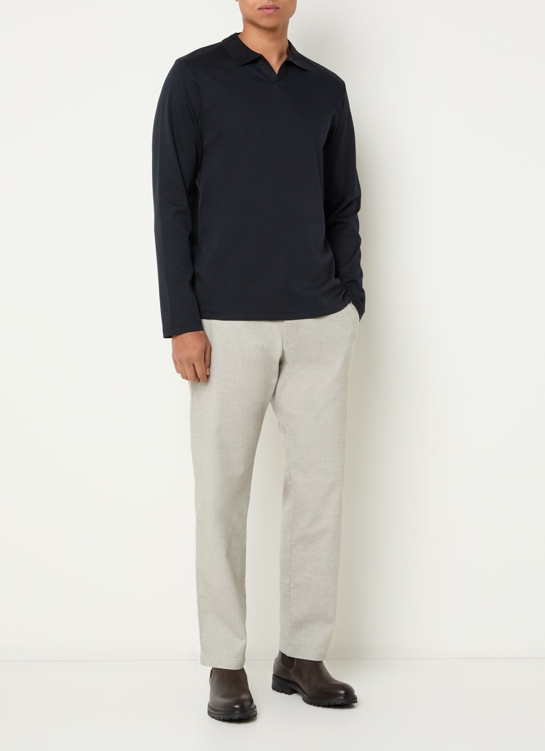 NN.07 Aden slim fit pantalon met steekzakken - voorkant 3 beige