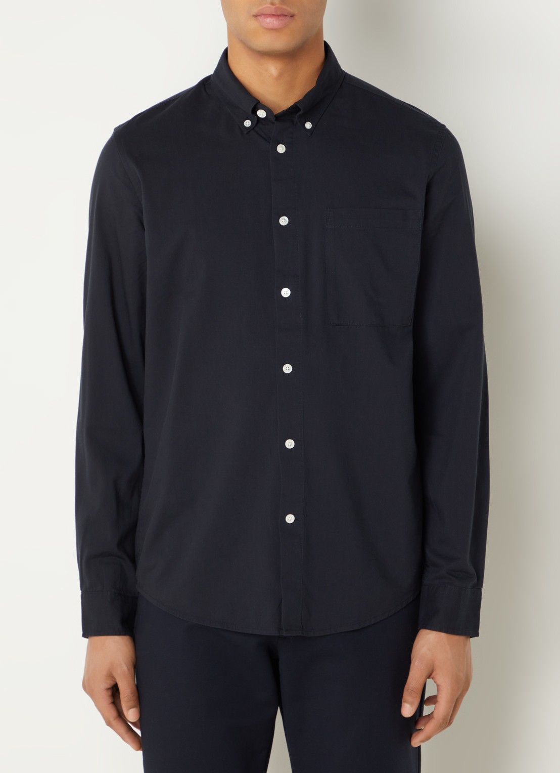 NN.07 Arne regular fit overhemd met borstzak - detail 2 zwart