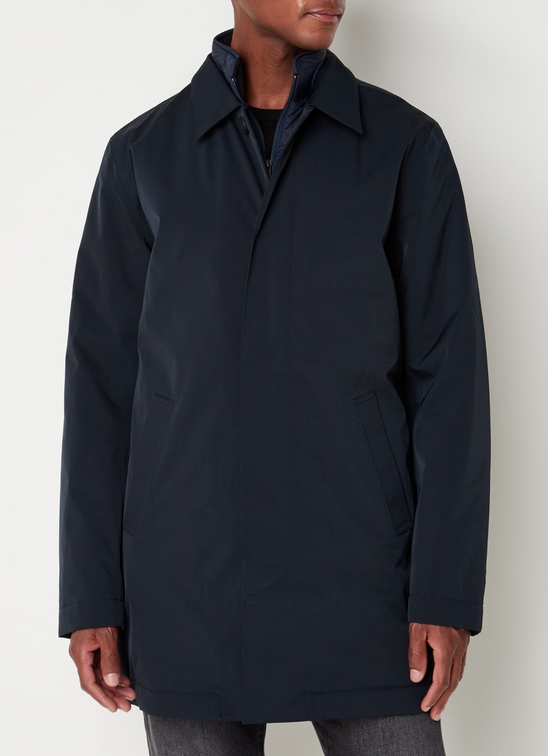 NN.07 Blake 8240 waterafstotende parka met steekzakken - detail 2 donkerblauw