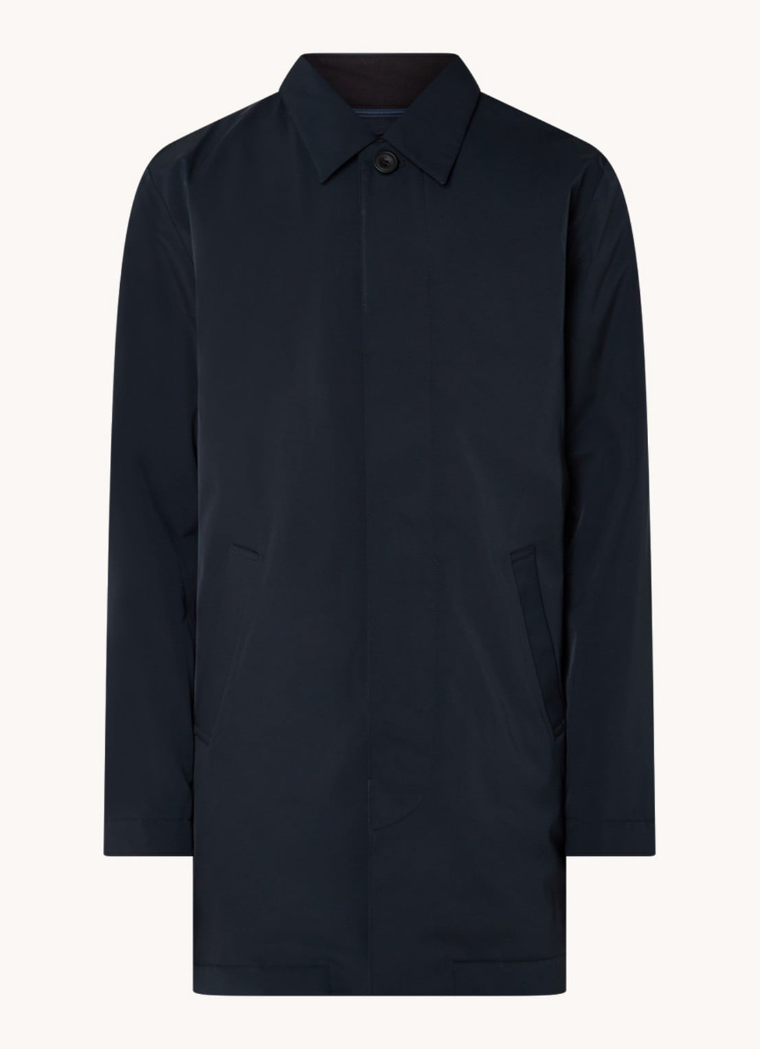NN.07 Blake 8240 waterafstotende parka met steekzakken - voorkant 3 donkerblauw
