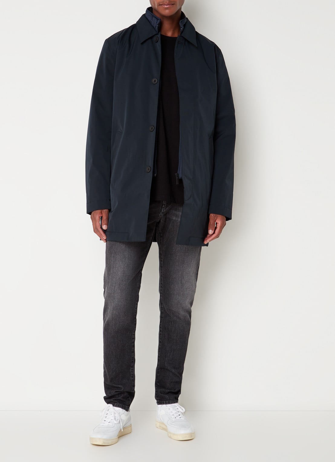 NN.07 Blake 8240 waterafstotende parka met steekzakken - voorkant 4 donkerblauw