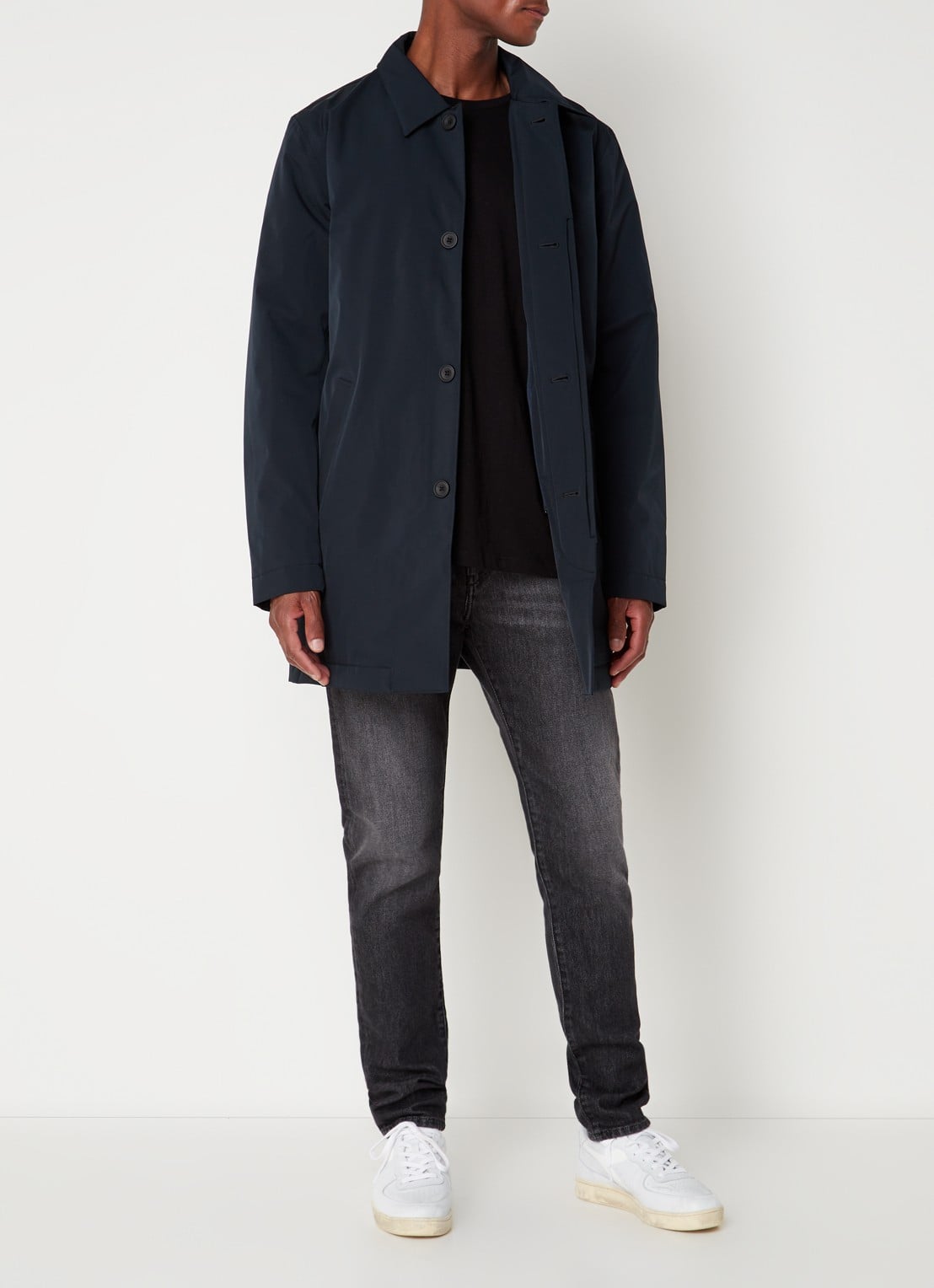 NN.07 Blake 8240 waterafstotende parka met steekzakken - voorkant 5 donkerblauw