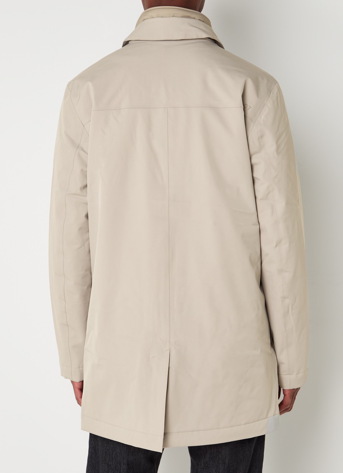 NN.07 Blake gewatteerde trenchcoat met uitneembare binnenjas - achterkant creme