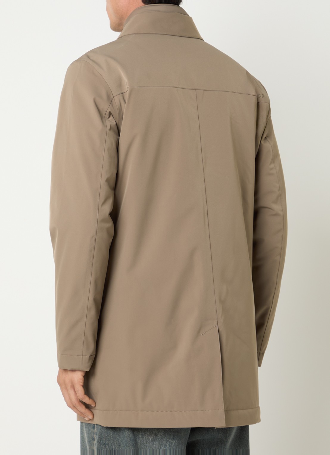 NN.07 Blake gewatteerde trenchcoat met uitneembare voering - achterkant beige