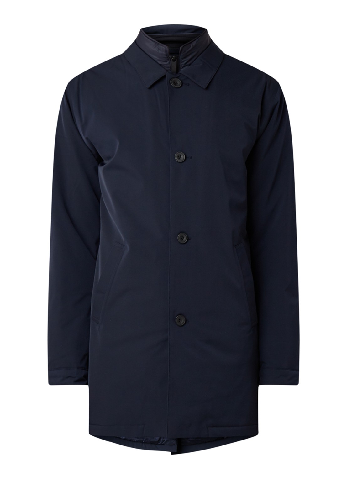 NN.07 Blake gewatteerde waterdichte overjas met Primaloft insulatie - voorkant 2 donkerblauw