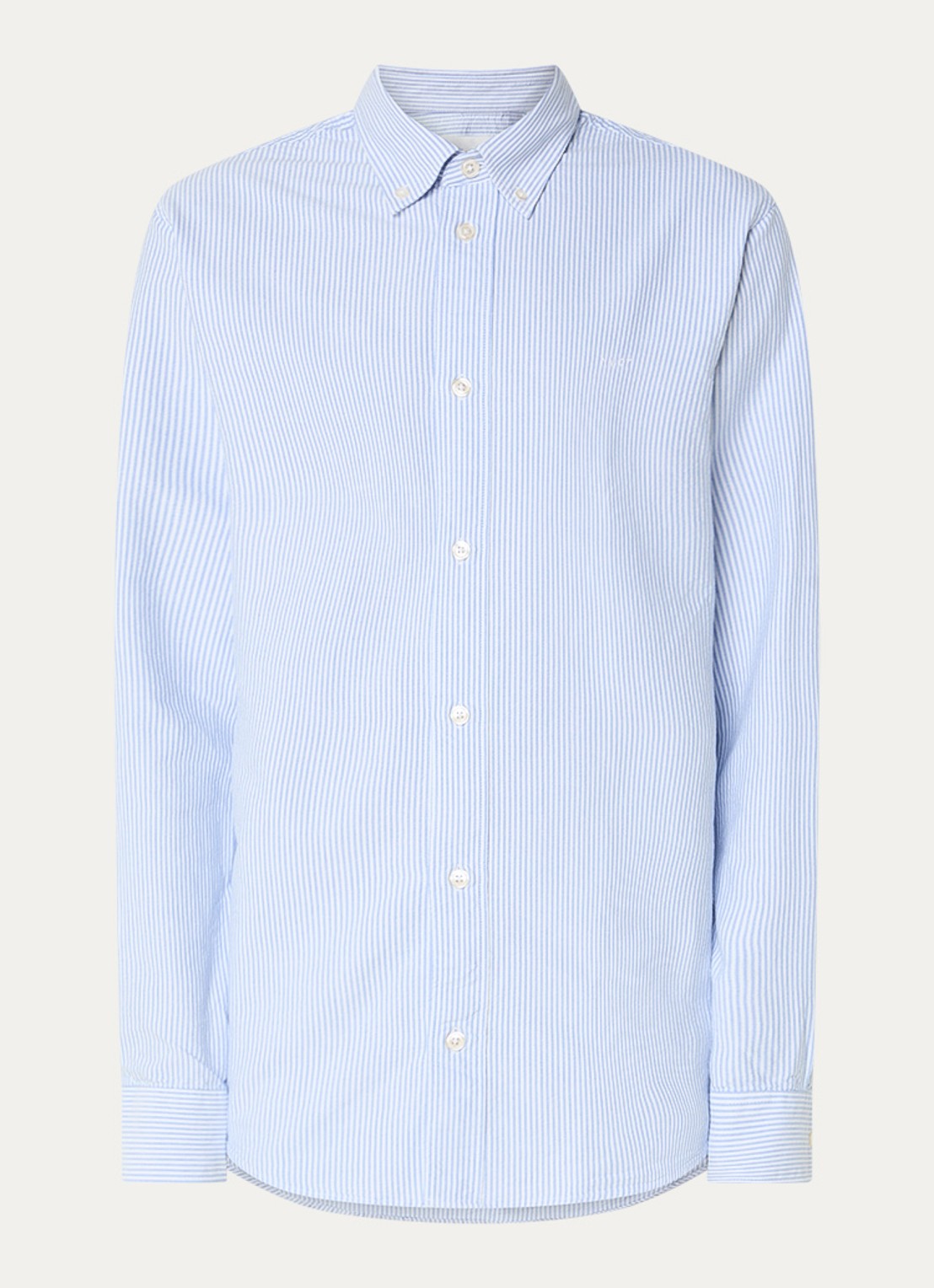 NN.07 Colby regular fit overhemd van  katoen - voorkant 2 blauw