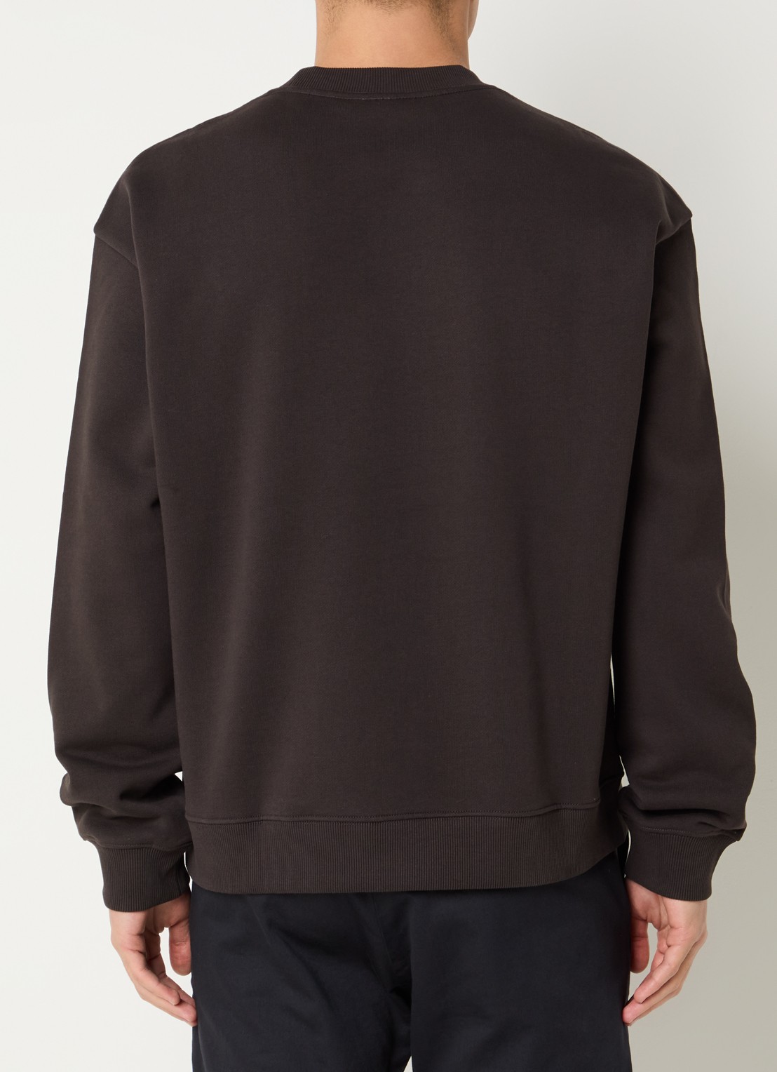 NN.07 David sweater met ronde hals - achterkant bruin