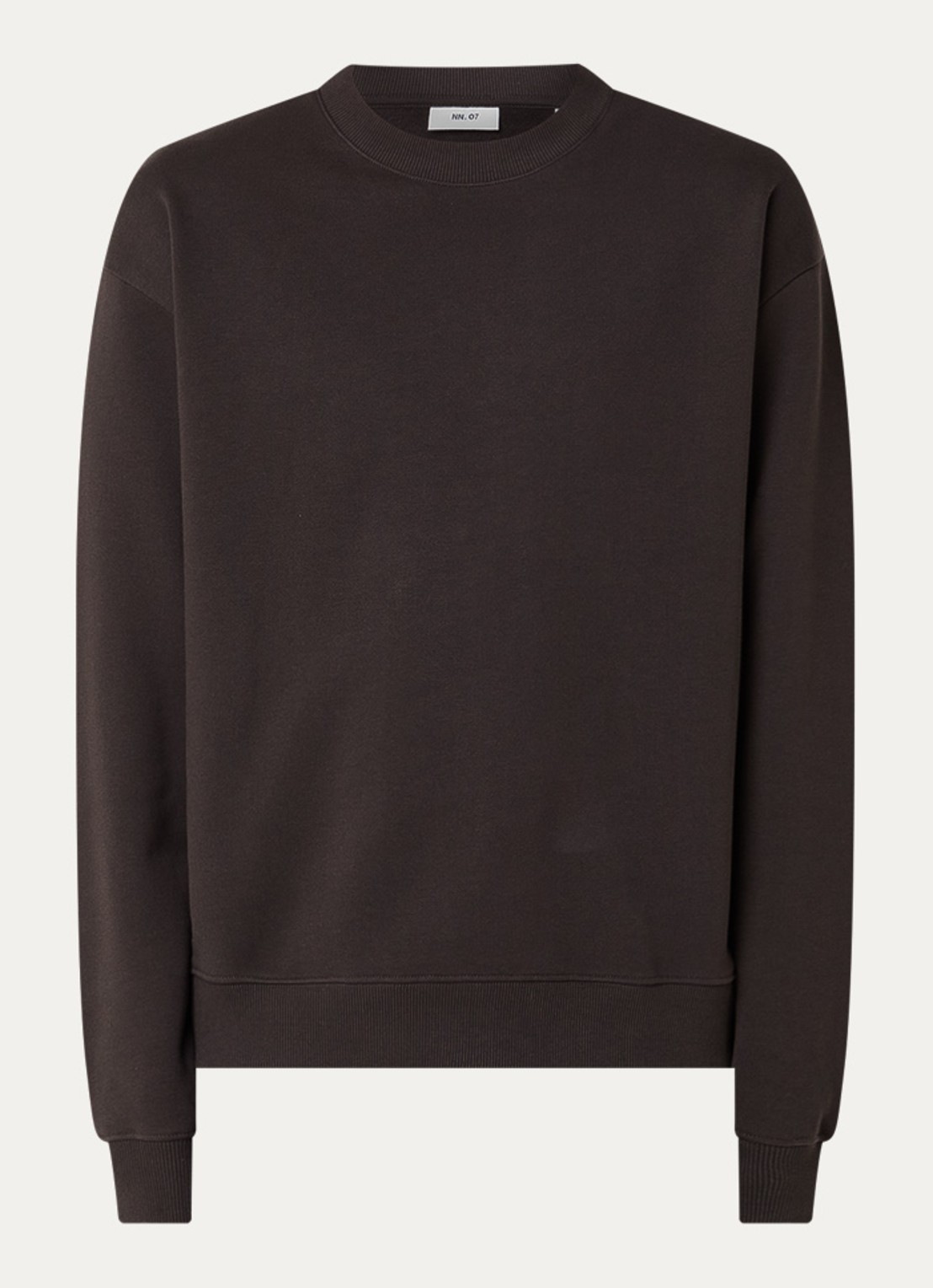 NN.07 David sweater met ronde hals - voorkant 2 bruin
