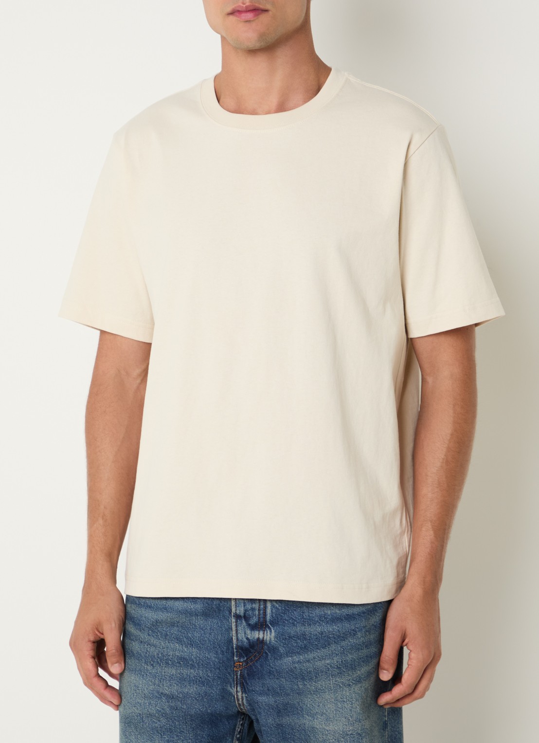 NN.07 Jett T-shirt met print - achterkant 4 ivoor