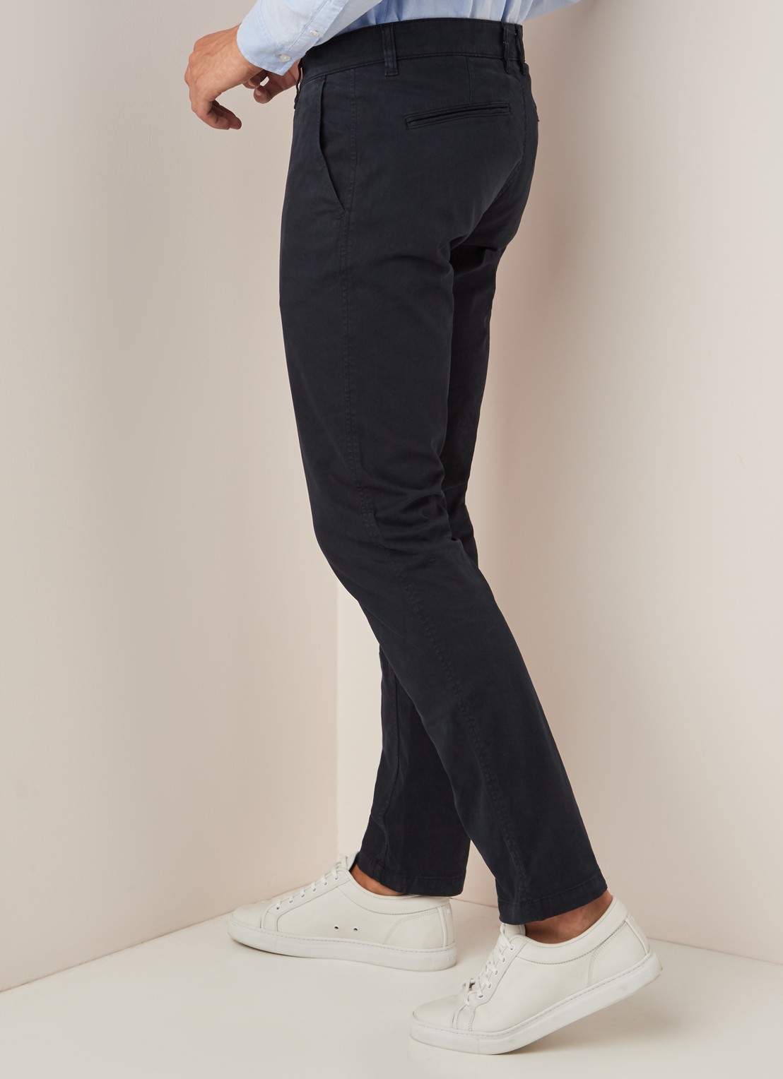 NN.07 Marco slim fit chino met stretch - detail 3 blauw