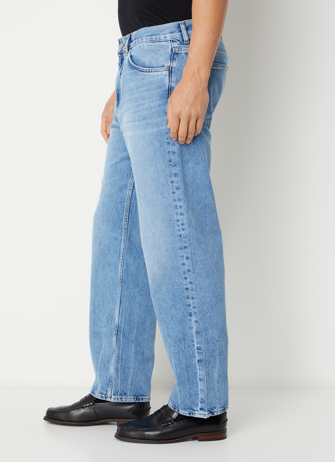 NN.07 Otis straight leg jeans met lichte wassing - detail 5 indigo