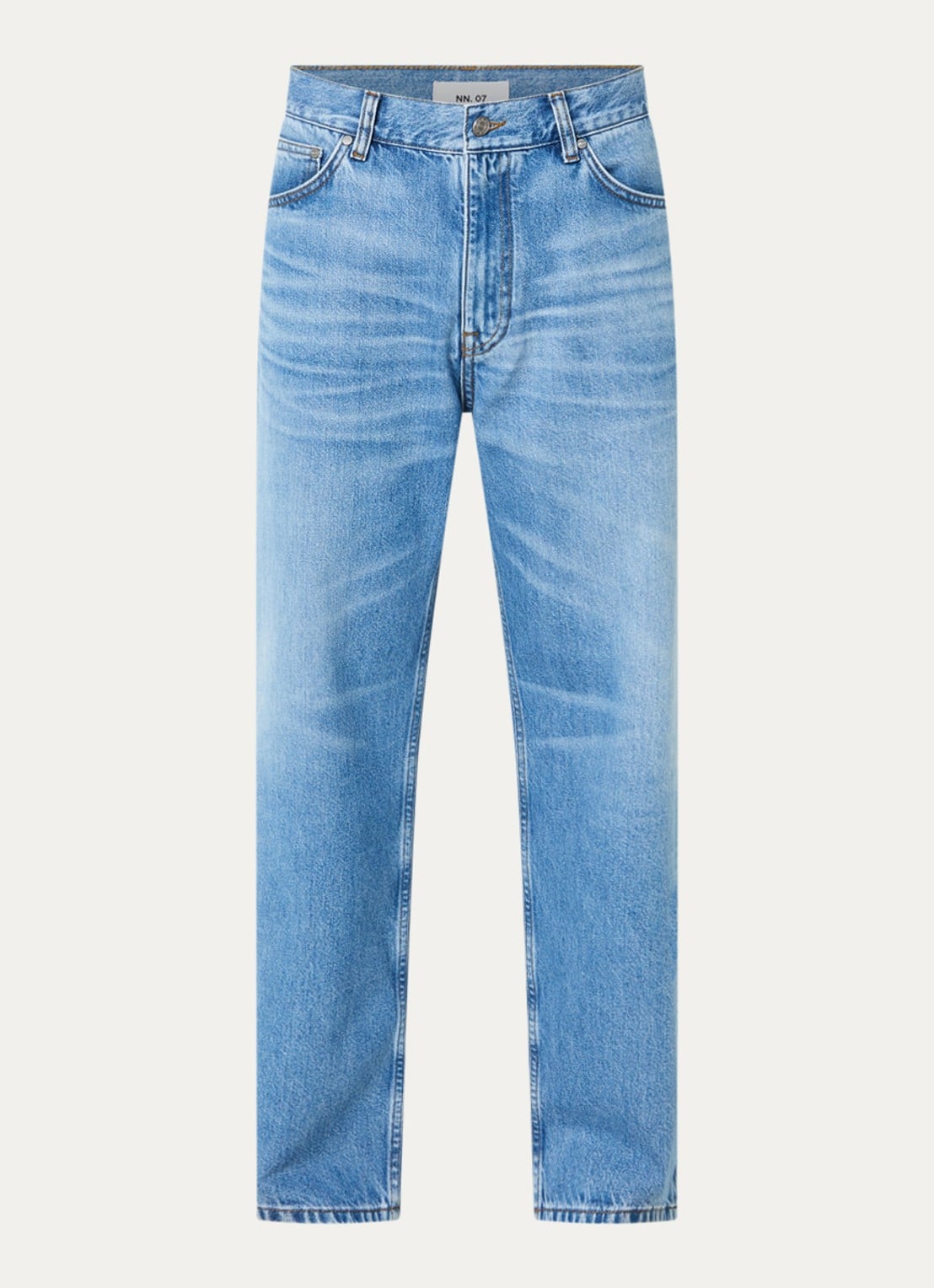 NN.07 Otis straight leg jeans met steekzakken - voorkant 3 indigo