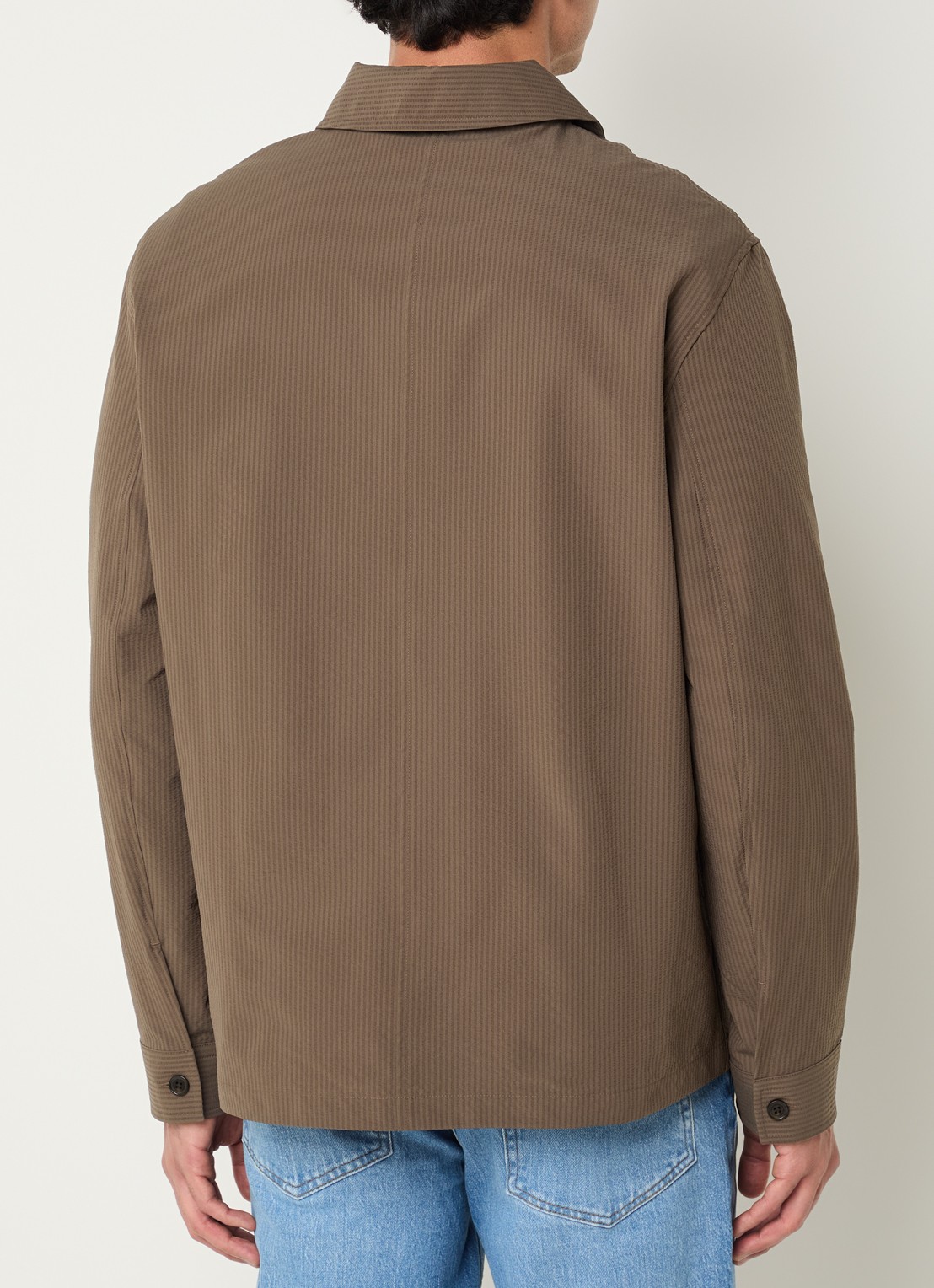 NN.07 Overshirt met opgestikte zakken - achterkant 4 lichtbruin