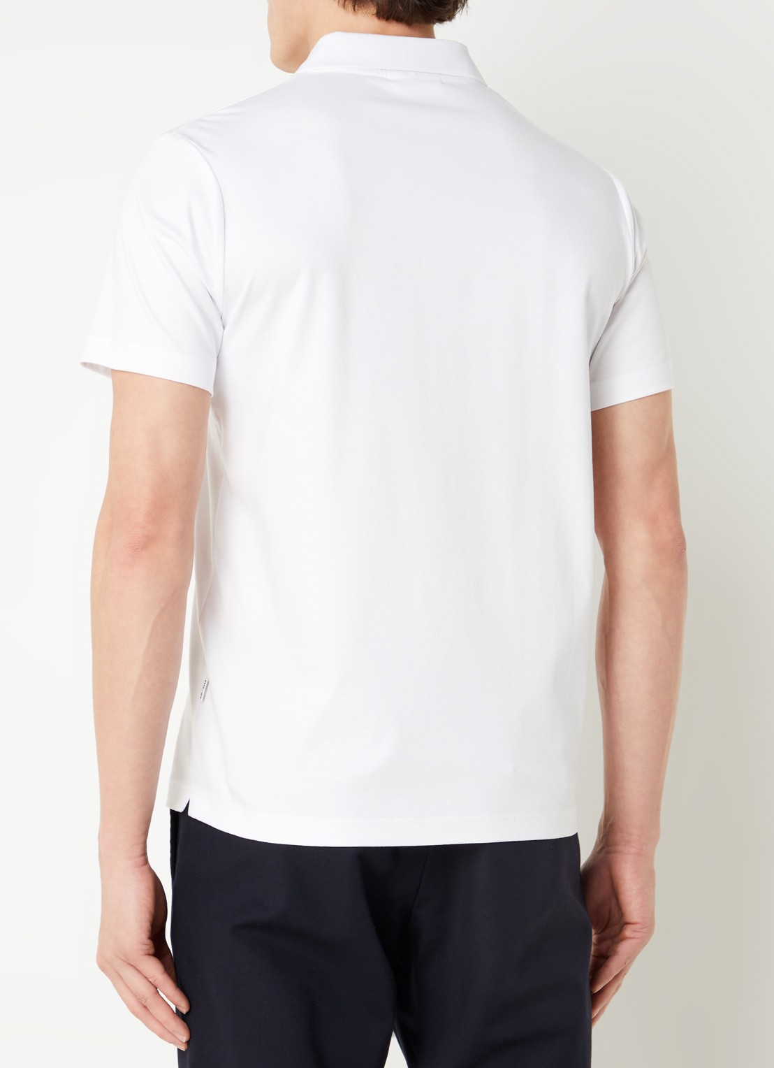 NN.07 Paul regular fit polo van  katoen - achterkant 3 wit