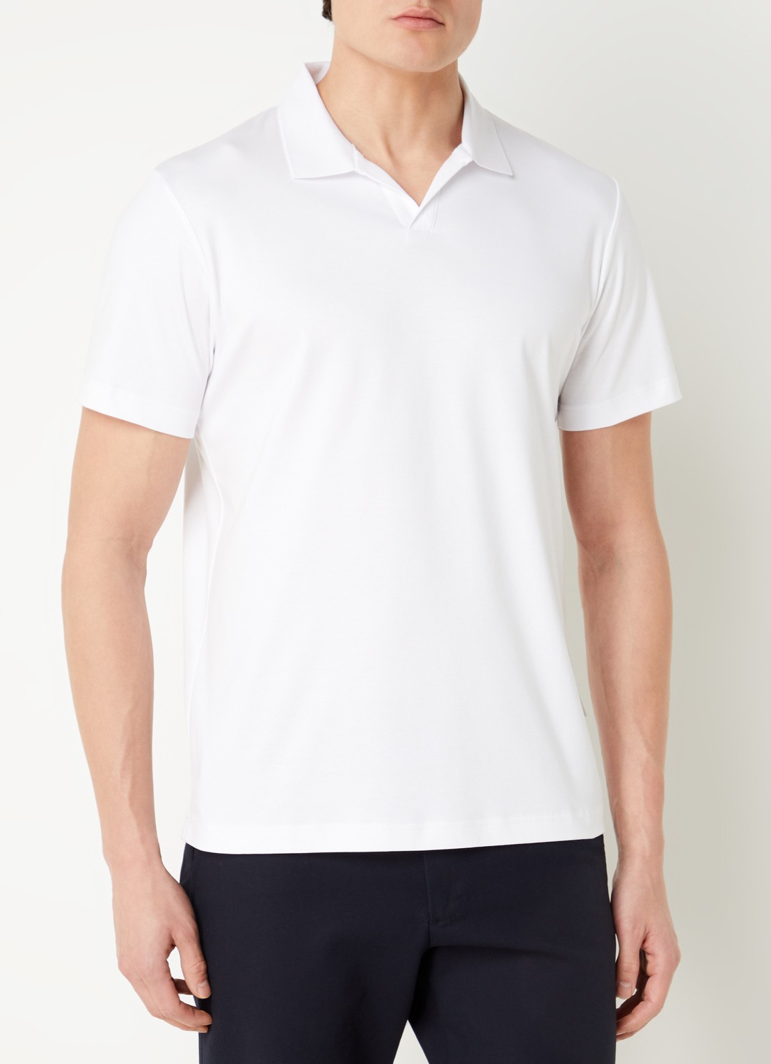 NN.07 Paul regular fit polo van  katoen - detail 4 wit