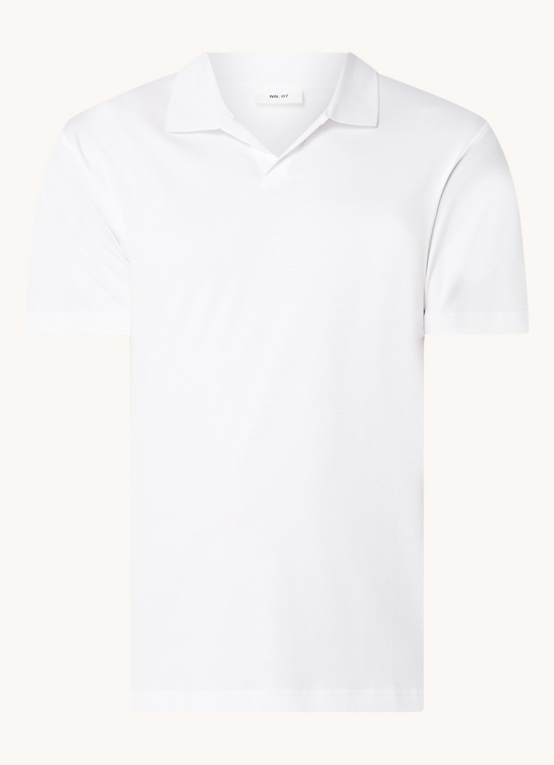NN.07 Paul regular fit polo van  katoen - voorkant wit
