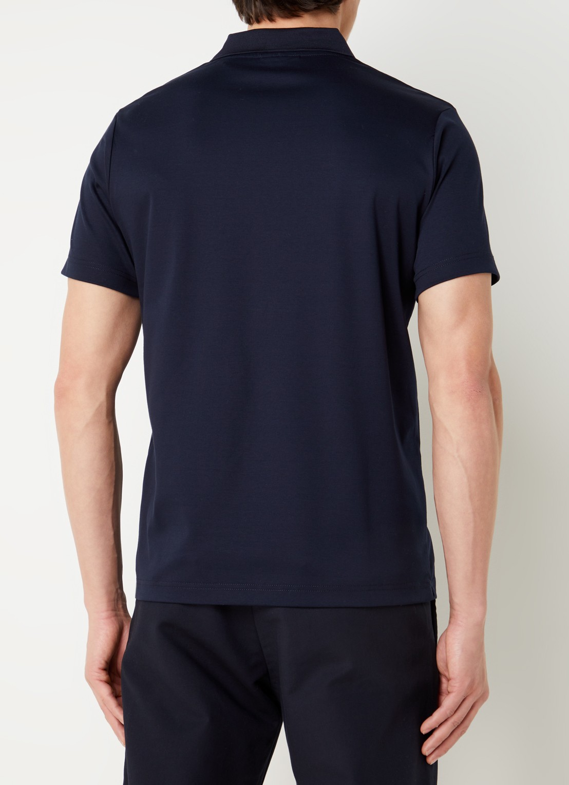 NN.07 Paul regular fit polo van  katoen - achterkant donkerblauw