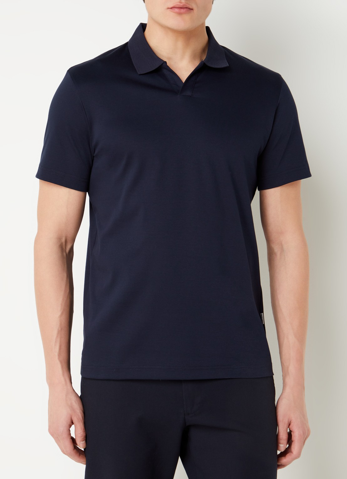 NN.07 Paul regular fit polo van  katoen - detail 2 donkerblauw