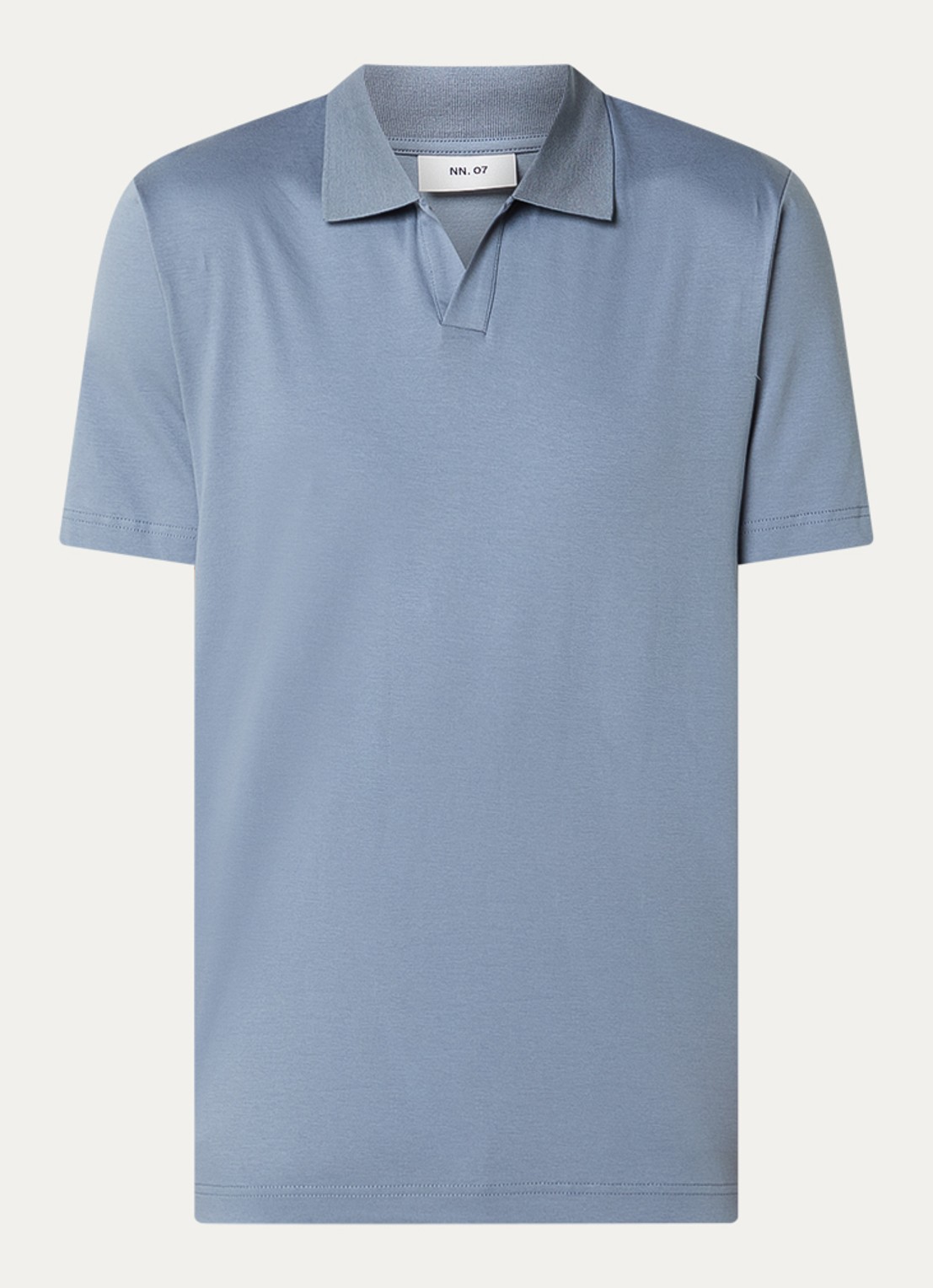 NN.07 Paul regular fit polo van katoen - voorkant blauwgrijs