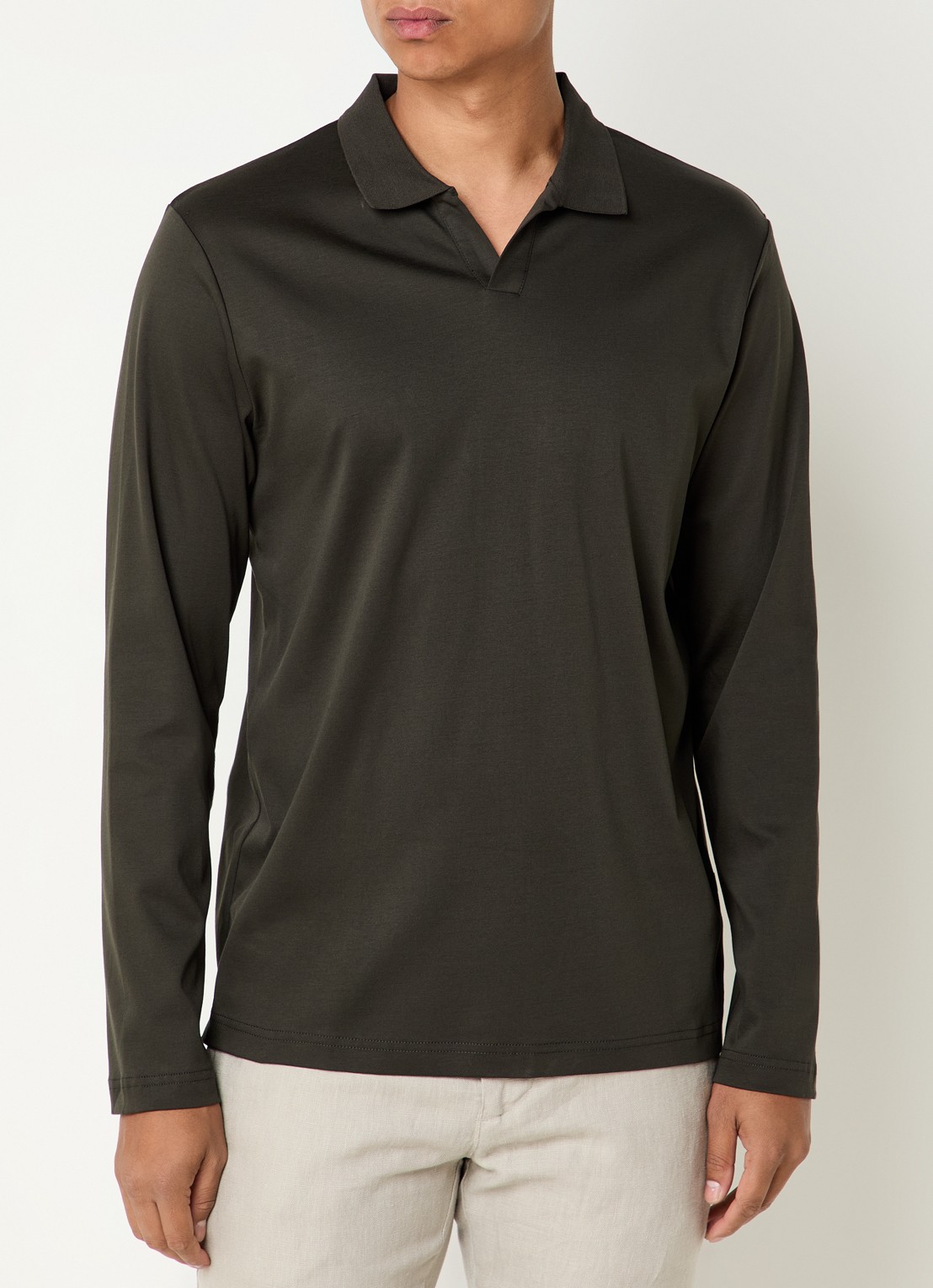 NN.07 Paul regular fit polo - detail 3 bronsgroen