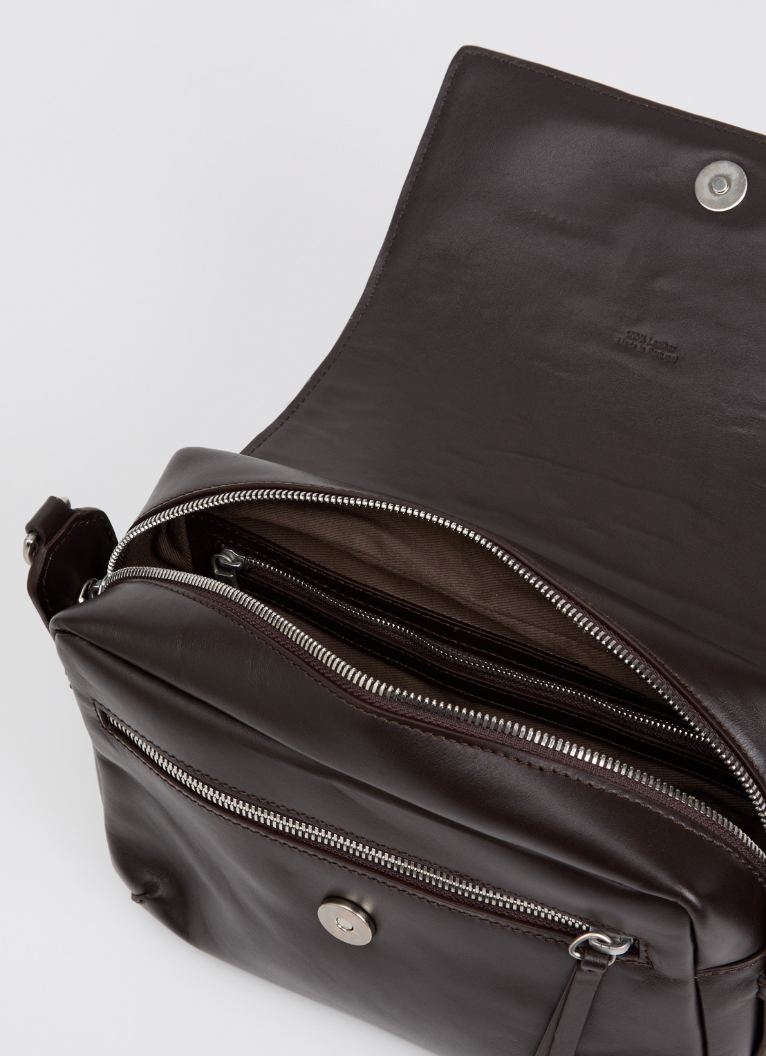 NN.07 Port 90030 schoudertas van kalfsleer  - detail 3 bruin