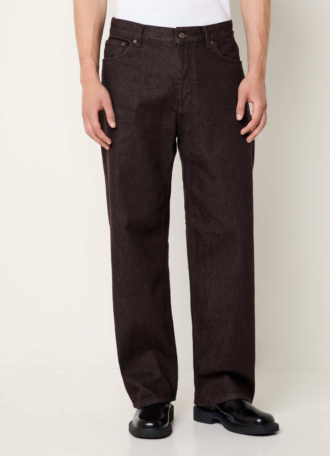 NN.07 Ross loose fit jeans met gekleurde wassing - detail 3 bruin
