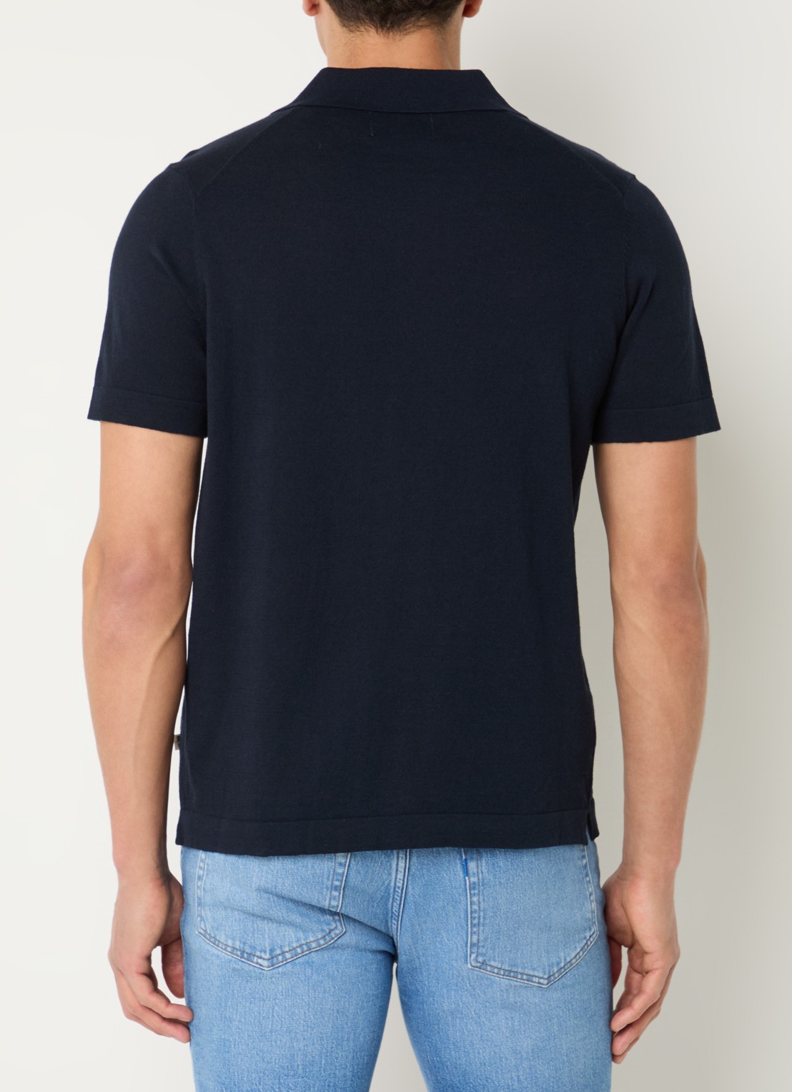 NN.07 Ryan regular fit polo met stretch - achterkant 2 donkerblauw