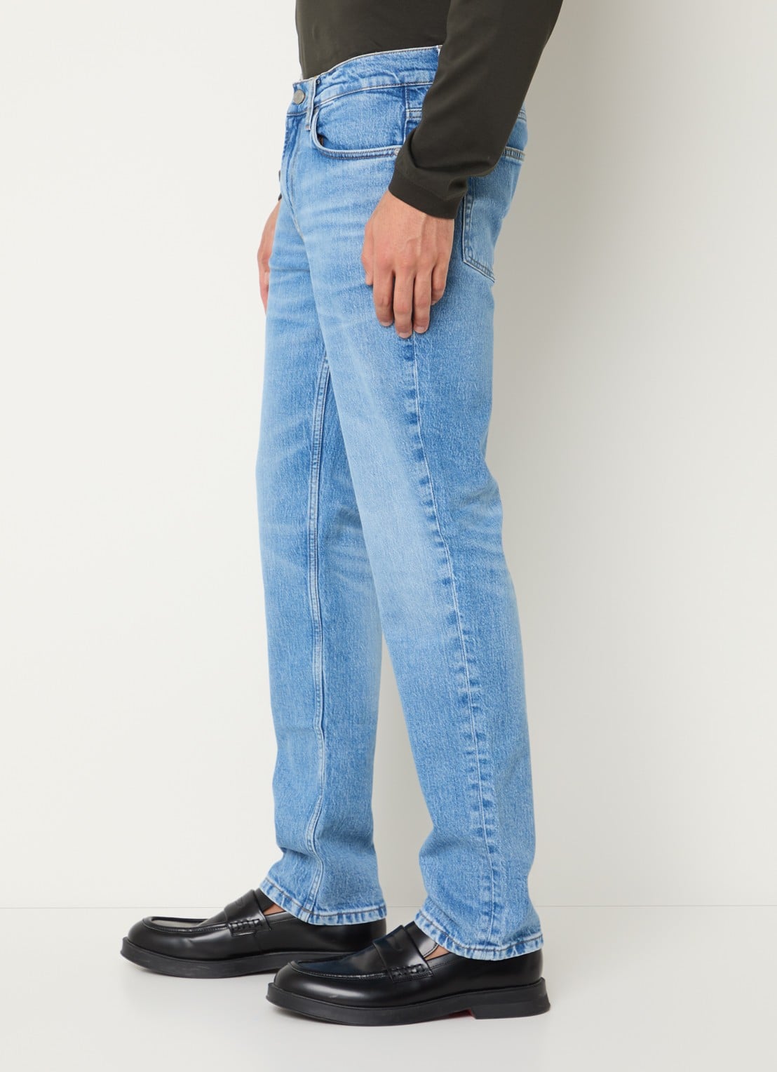NN.07 Tony straight leg jeans met lichte wassing - detail 5 indigo