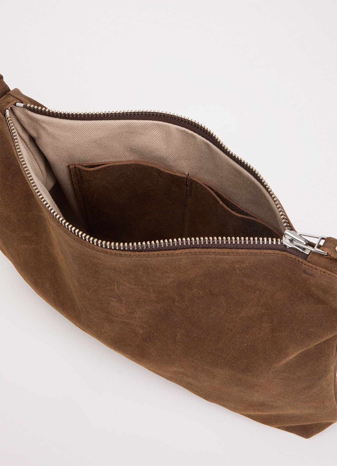 Nona Crossbodytas van suéde  - detail 3 bruin