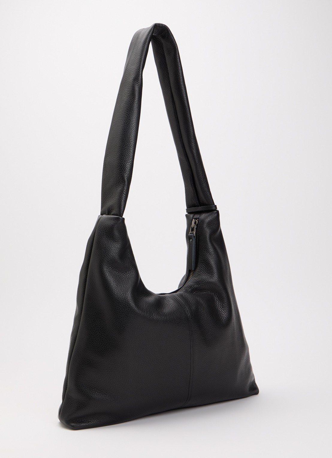 Nona M crossbodytas van leer - achterkant 5 zwart