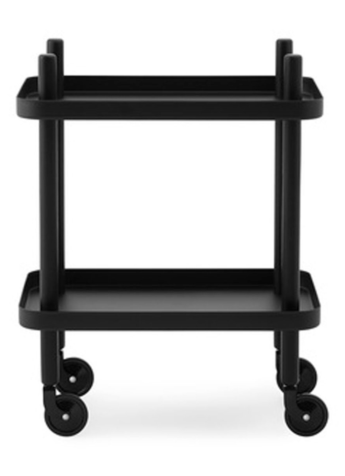 Normann Copenhagen Block bijzettafel 50 x 35 cm - voorkant zwart